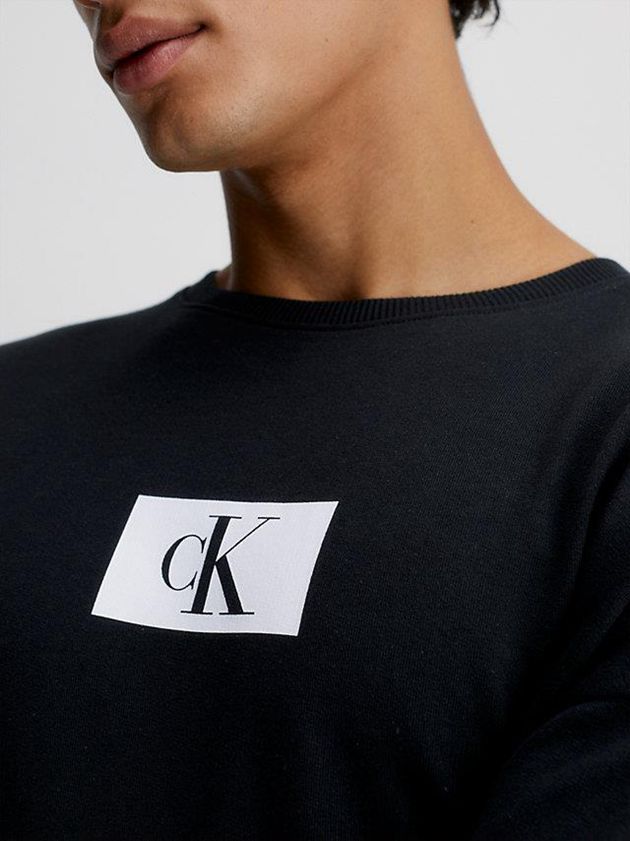 Black Calvin Klein Lounge - Ck96 Men Sweatshirt | BWAJ-58271