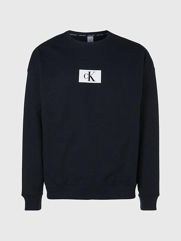 Black Calvin Klein Lounge - Ck96 Men Sweatshirt | BWAJ-58271