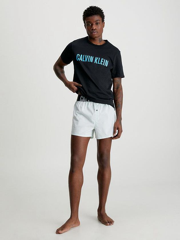 Black Calvin Klein Lounge - Intense Power Men T-Shirt | EJVS-36789