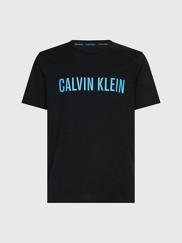 Black Calvin Klein Lounge - Intense Power Men T-Shirt | EJVS-36789