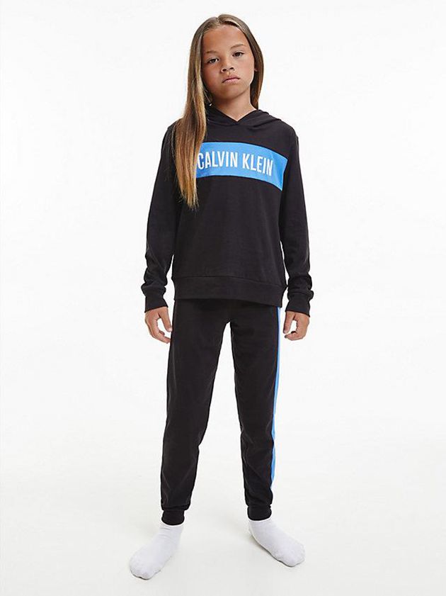 Black Calvin Klein Lounge - Intense Power Boys's Hoodie | VSXB-63580
