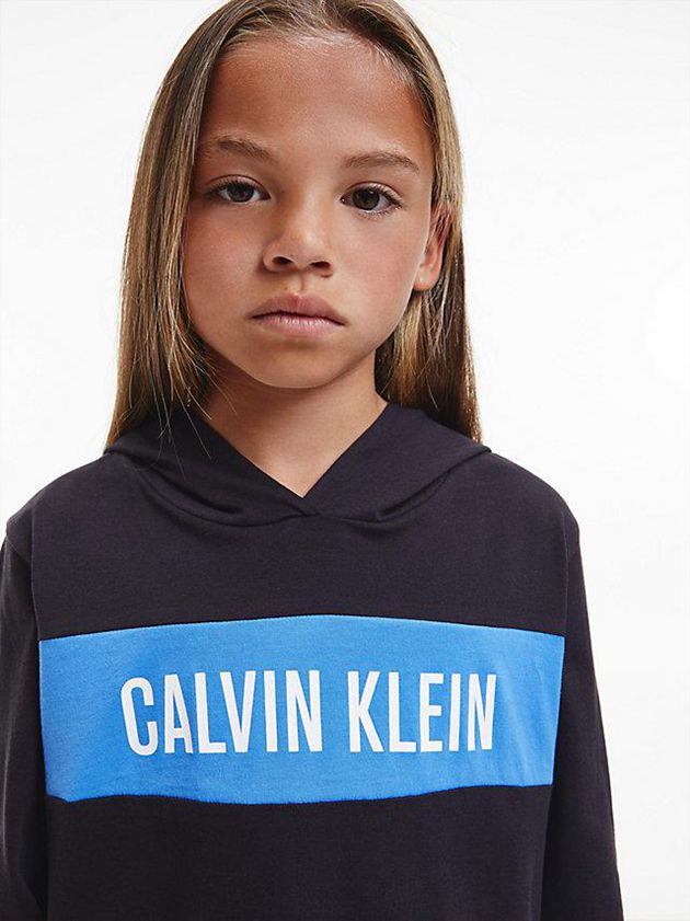 Black Calvin Klein Lounge - Intense Power Boys's Hoodie | VSXB-63580