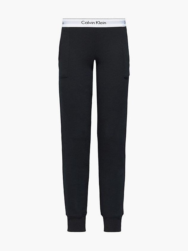 Black Calvin Klein Lounge - Modern Cotton Women Joggers | TZPI-04371