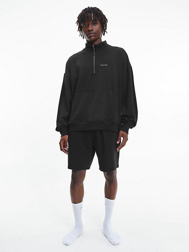 Black Calvin Klein Lounge - Modern Cotton Men Sweatshirt | VGCL-94152