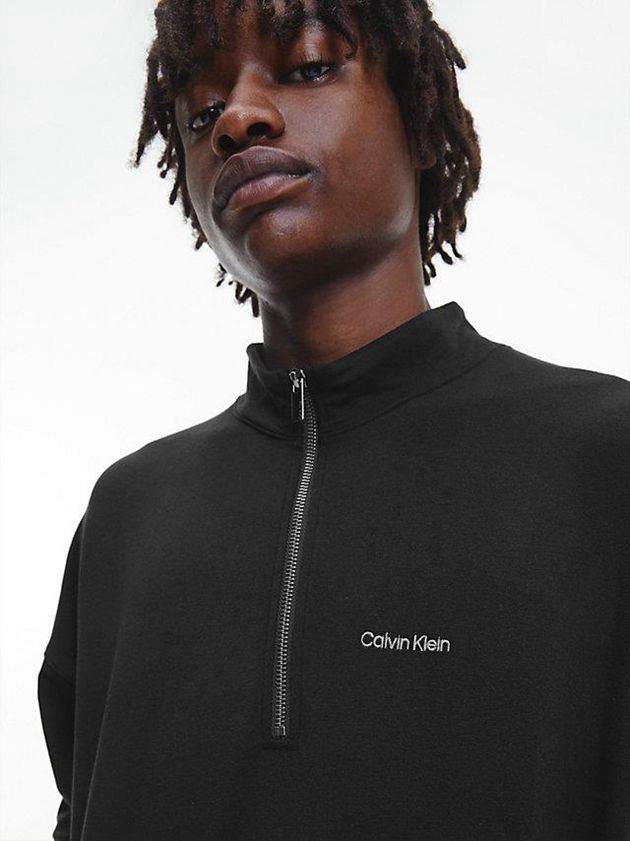 Black Calvin Klein Lounge - Modern Cotton Men Sweatshirt | VGCL-94152