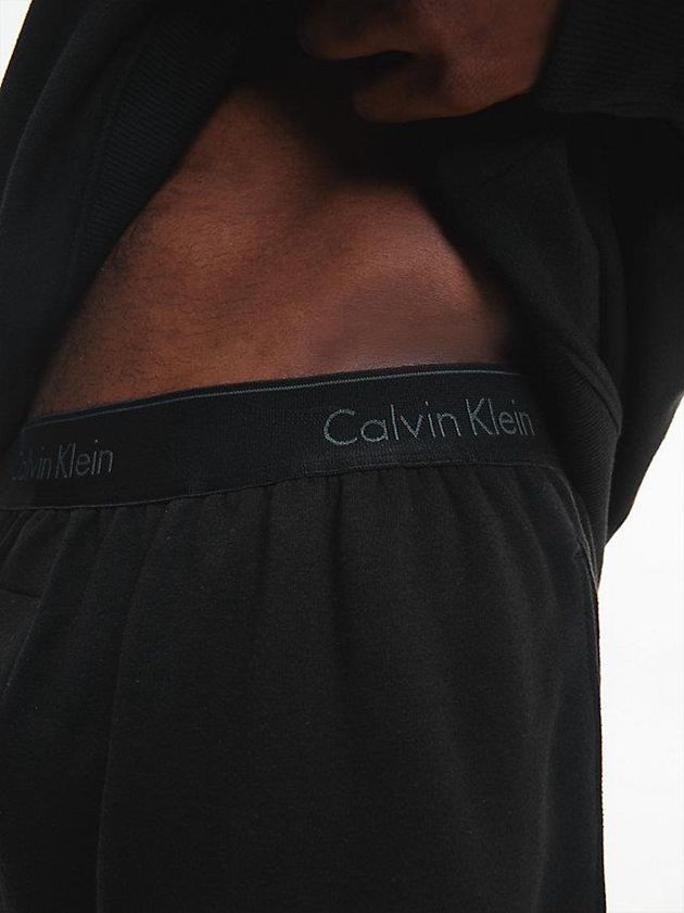 Black Calvin Klein Lounge - Modern Cotton Men Shorts | JALH-93671