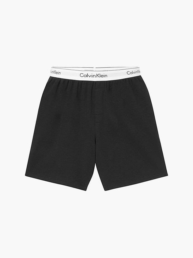 Black Calvin Klein Lounge - Modern Cotton Men Shorts | JALH-93671