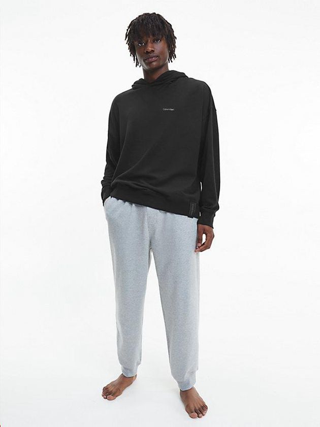 Black Calvin Klein Lounge - Modern Cotton Men Hoodie | GZTB-93720
