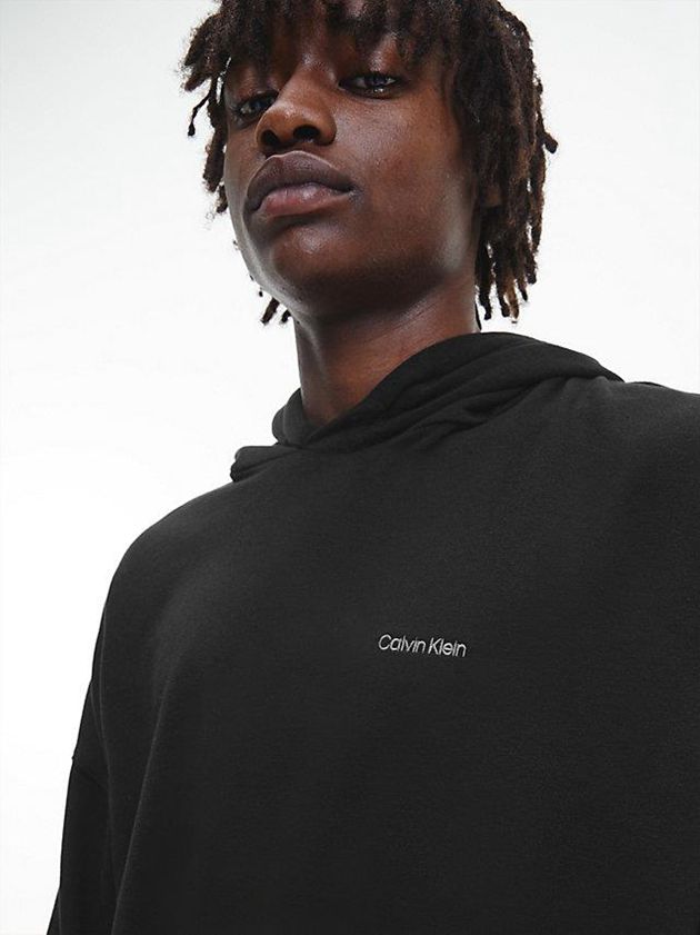 Black Calvin Klein Lounge - Modern Cotton Men Hoodie | GZTB-93720