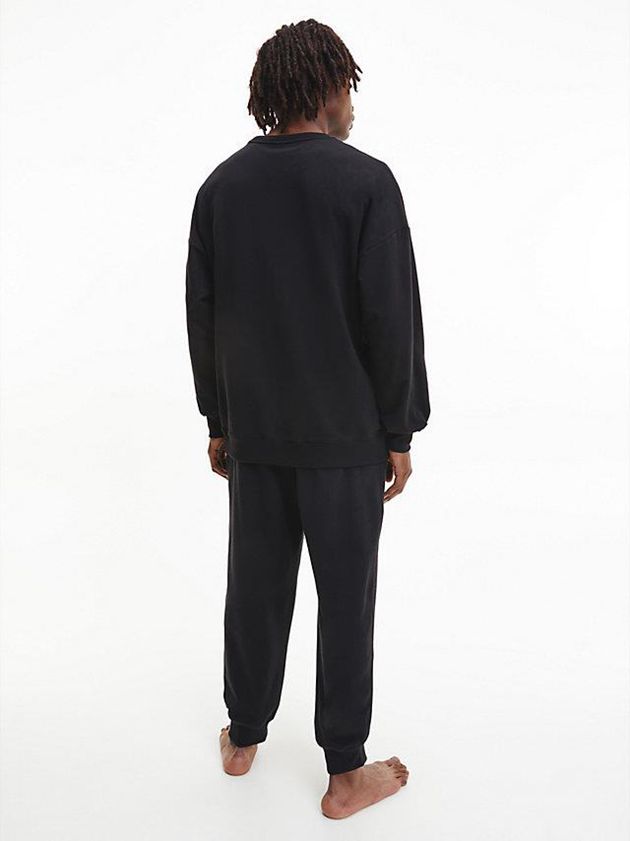 Black Calvin Klein Lounge - Modern Cotton Men Sweatshirt | LDPK-64219