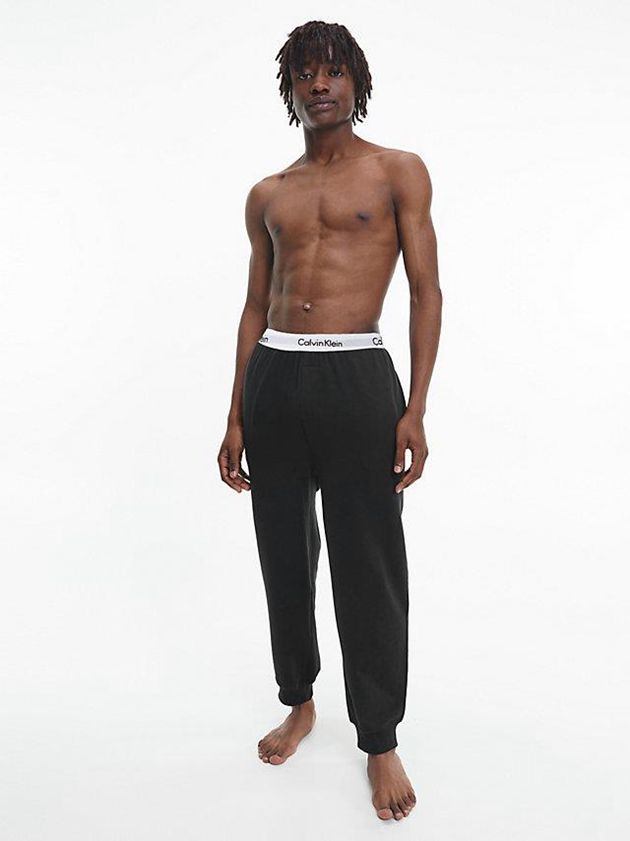 Black Calvin Klein Lounge - Modern Cotton Men Joggers | ZALS-01349