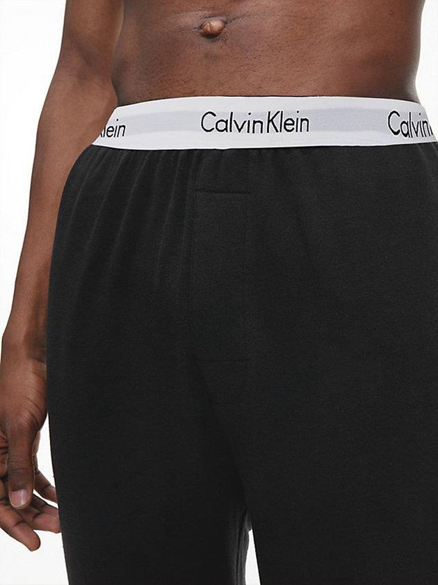Black Calvin Klein Lounge - Modern Cotton Men Joggers | ZALS-01349