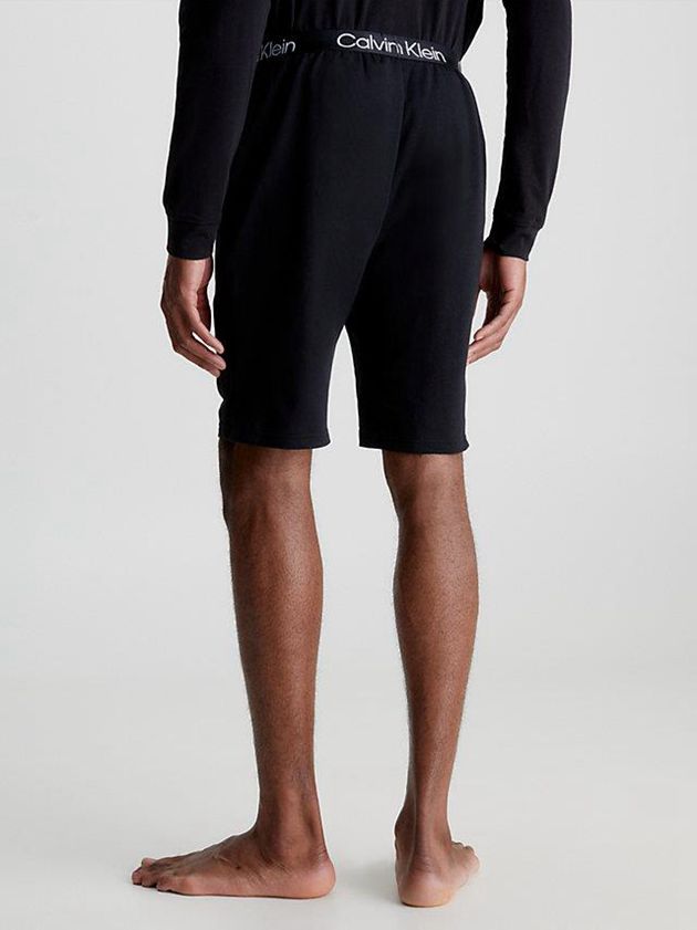 Black Calvin Klein Lounge - Modern Structure Men Shorts | AQMC-25061