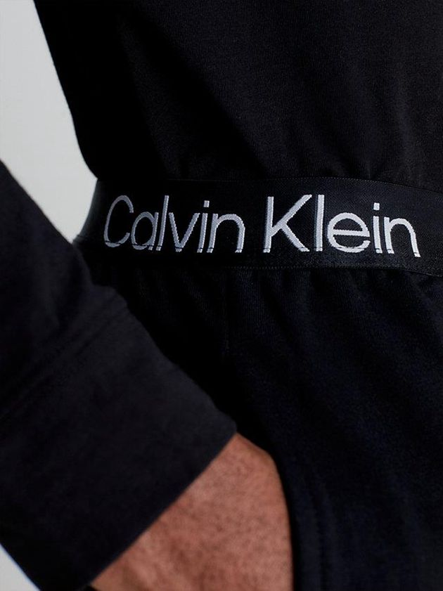 Black Calvin Klein Lounge - Modern Structure Men Shorts | AQMC-25061
