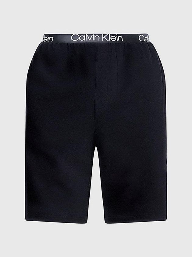 Black Calvin Klein Lounge - Modern Structure Men Shorts | AQMC-25061