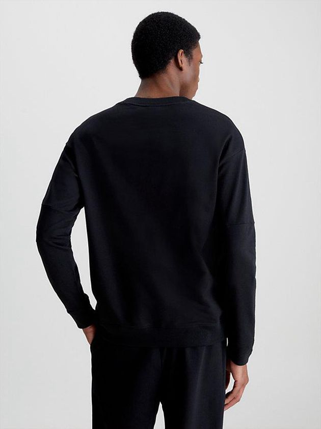 Black Calvin Klein Lounge - Modern Structure Men Sweatshirt | FBLC-92450