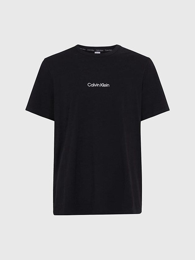Black Calvin Klein Lounge - Modern Structure Men T-Shirt | HOZU-93160