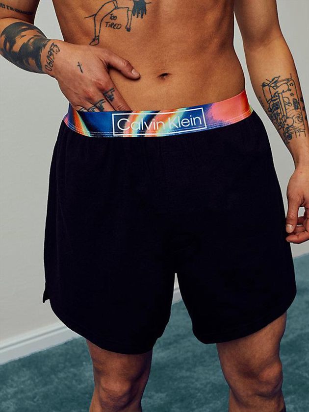 Black Calvin Klein Lounge - Pride Men Shorts | XAVH-78396
