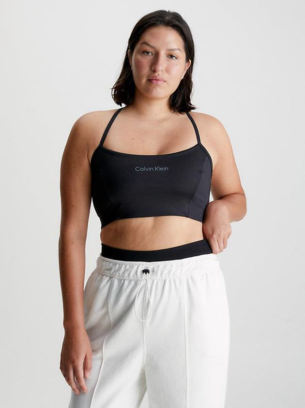 Black Calvin Klein Low Impact Sports Women Bra | WPSX-32074