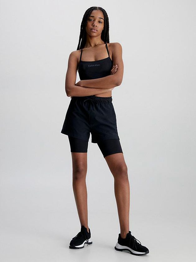 Black Calvin Klein Low Impact Sports Women Bra | WPSX-32074