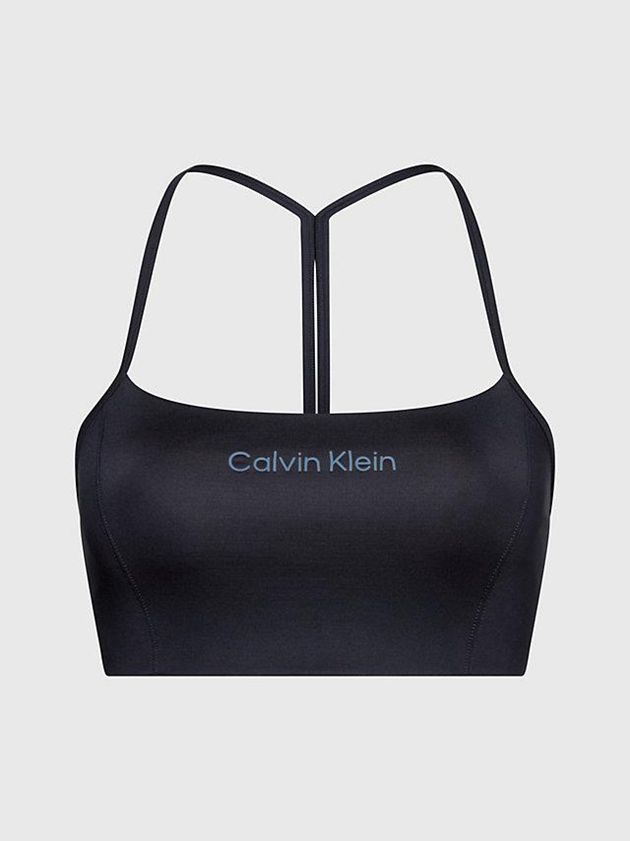 Black Calvin Klein Low Impact Sports Women Bra | WPSX-32074