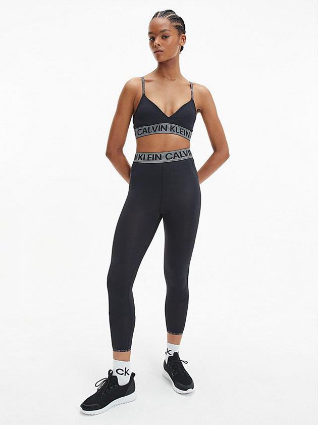 Black Calvin Klein Low Impact Sports Women Bra | ZYFO-06351