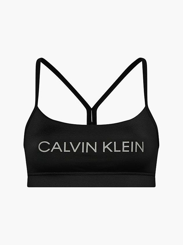 Black Calvin Klein Low Impact Sports Women Bra | TFQV-26135