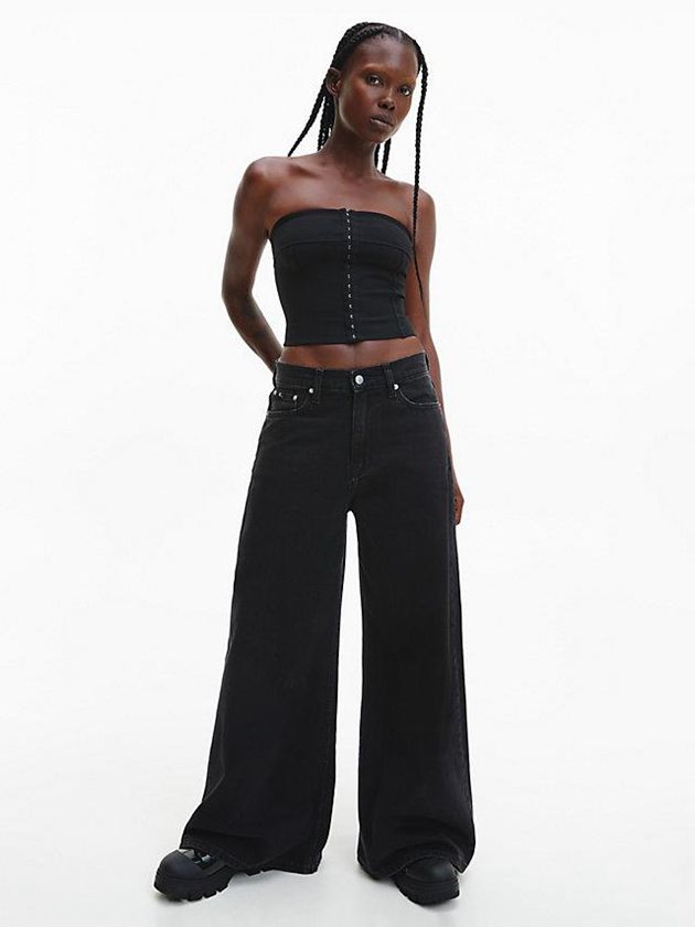 Black Calvin Klein Low Rise Loose Women Jeans | DMBJ-06279