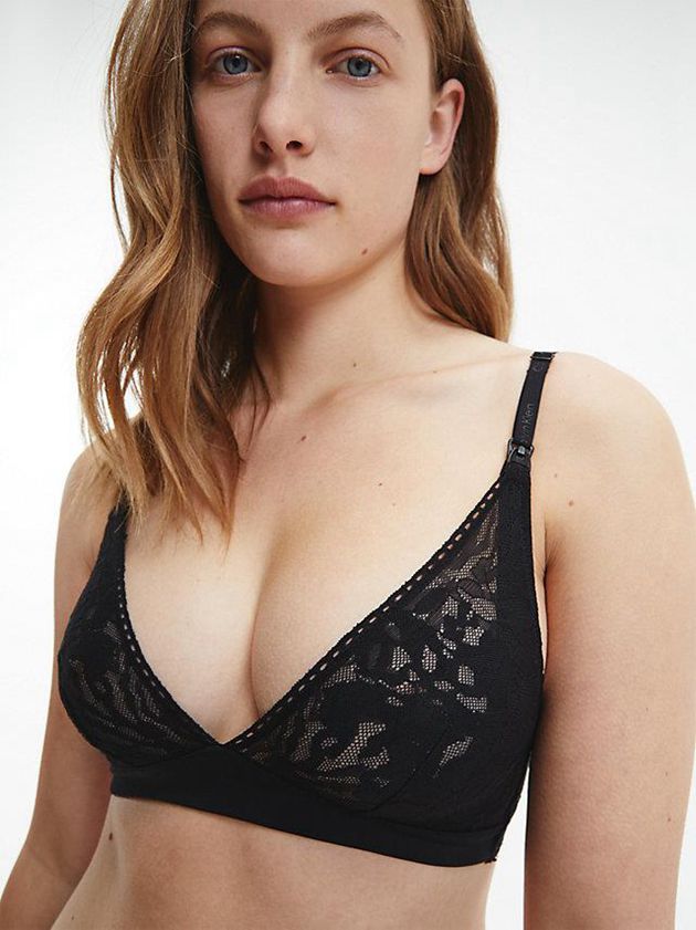 Black Calvin Klein Maternity - Ultra Soft Lace Women Bra | FCVU-83154