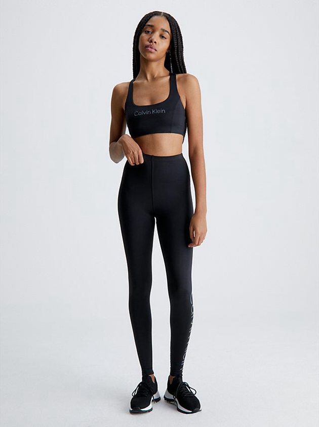 Black Calvin Klein Medium Impact Sports Women Bra | ZODB-80571