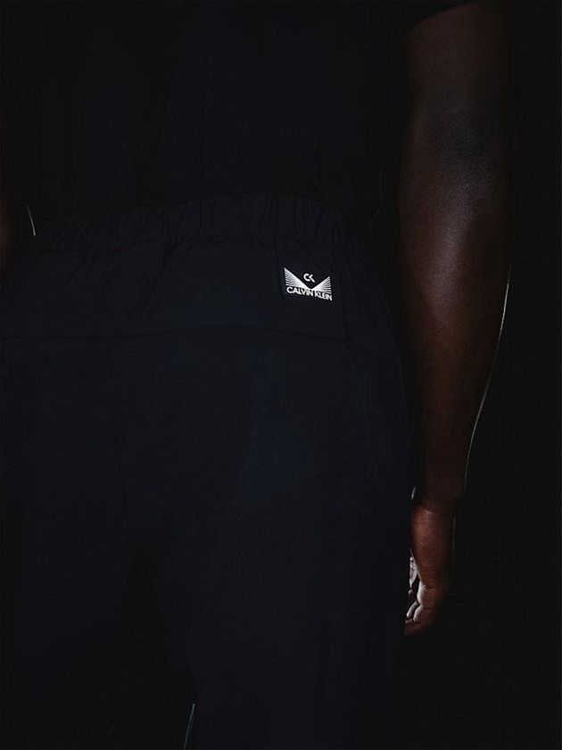 Black Calvin Klein Mesh Panel Men Joggers | BGRD-42793