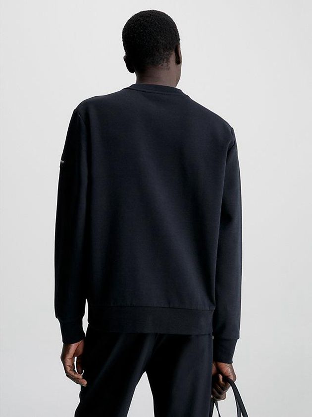 Black Calvin Klein Mesh Pocket Men Sweatshirt | IOPS-43712