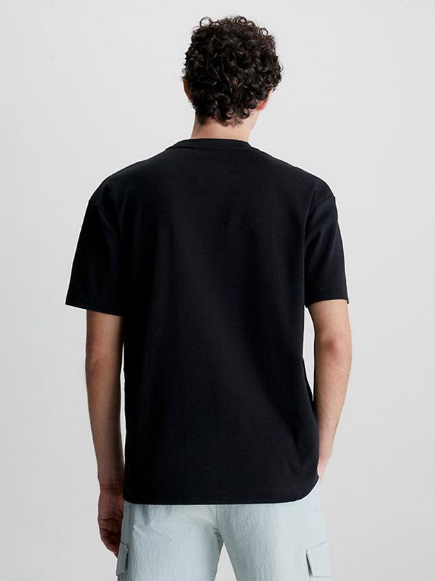 Black Calvin Klein Mesh Pocket Men T-Shirt | XIJF-45973