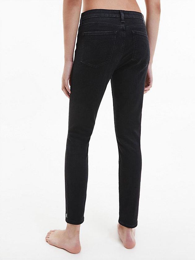 Black Calvin Klein Mid Rise Skinny Ankle Women Jeans | CPSW-02786
