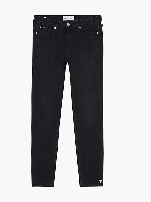 Black Calvin Klein Mid Rise Skinny Ankle Women Jeans | CPSW-02786