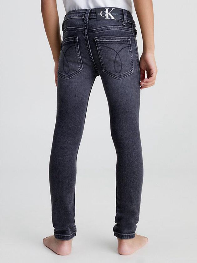 Black Calvin Klein Mid Rise Skinny Boys's Jeans | FLID-70538
