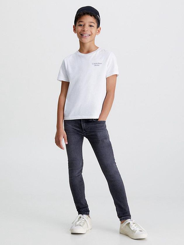 Black Calvin Klein Mid Rise Skinny Boys's Jeans | FLID-70538