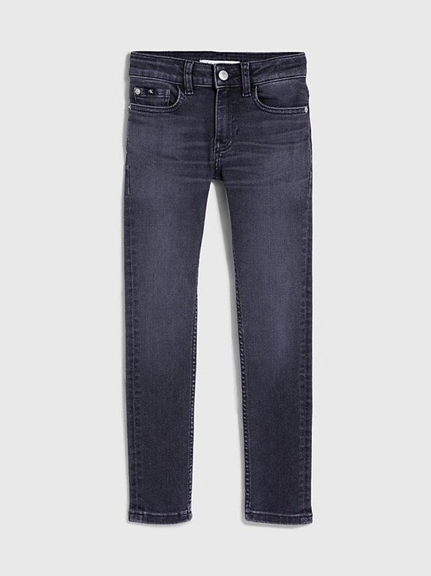 Black Calvin Klein Mid Rise Skinny Boys's Jeans | FLID-70538
