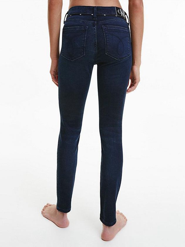 Black Calvin Klein Mid Rise Skinny Women Jeans | ODFR-32861