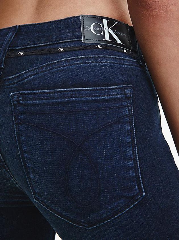 Black Calvin Klein Mid Rise Skinny Women Jeans | ODFR-32861