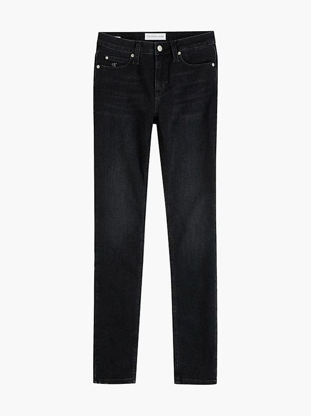 Black Calvin Klein Mid Rise Skinny Women Jeans | BFNS-39256