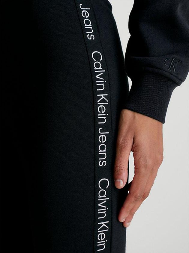 Black Calvin Klein Milano Jersey Logo Tape Women Leggings | ODHT-93261