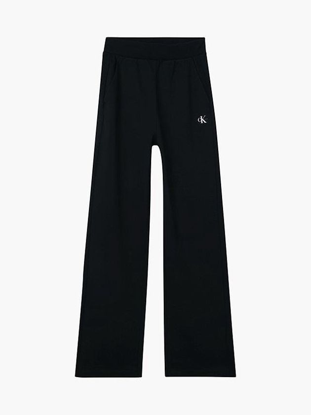 Black Calvin Klein Milano Jersey Wide Leg Women Joggers | HFMC-39214
