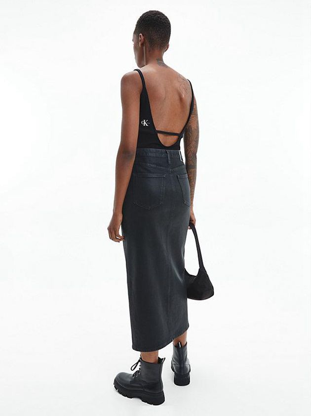 Black Calvin Klein Milano Jersey Women Bodysuit | ZIDX-82704