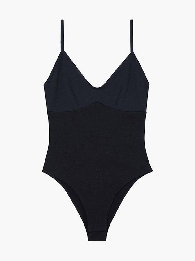 Black Calvin Klein Milano Jersey Women Bodysuit | ZIDX-82704