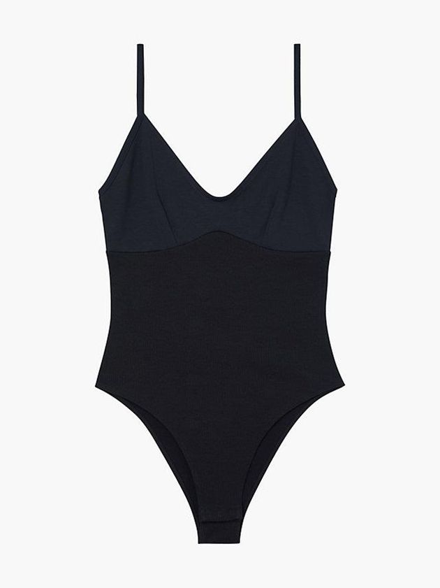 Black Calvin Klein Milano Jersey Women Bodysuit | ZIDX-82704