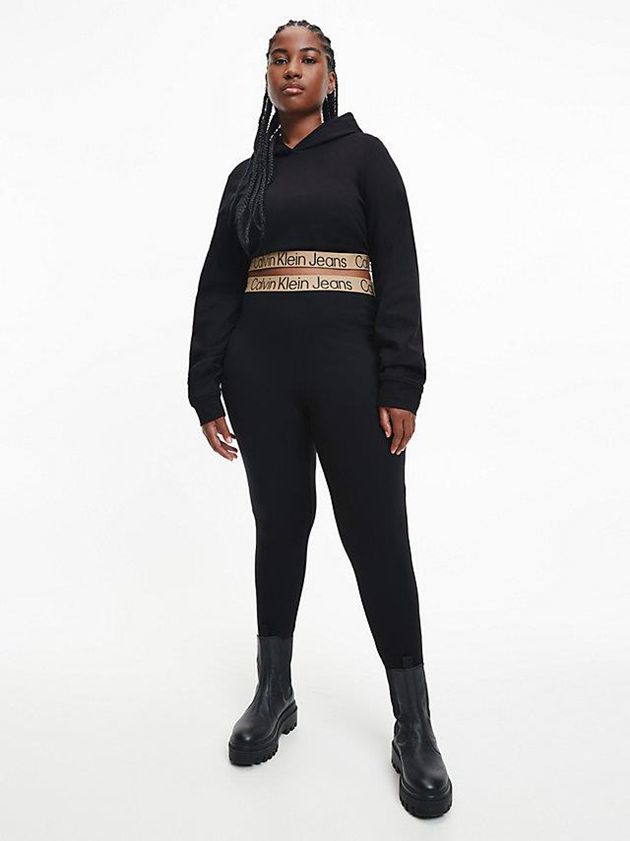 Black Calvin Klein Milano Jersey Women Leggings | VYGU-36059