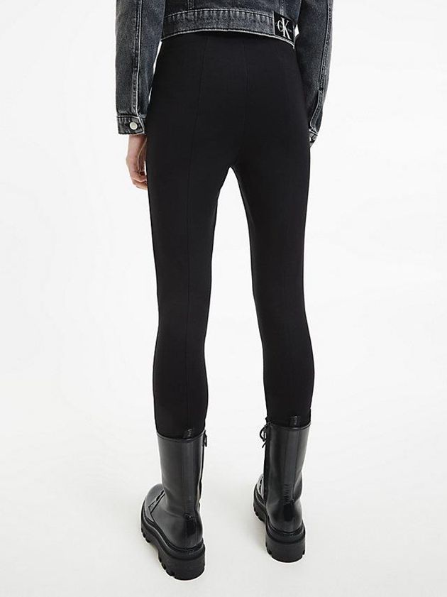 Black Calvin Klein Milano Jersey Women Leggings | EDMO-75162