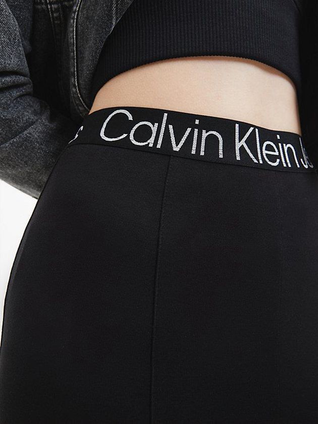 Black Calvin Klein Milano Jersey Women Leggings | EDMO-75162