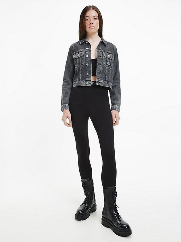 Black Calvin Klein Milano Jersey Women Leggings | EDMO-75162